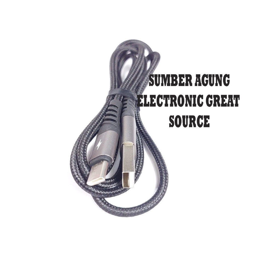 VGen CT1-21 CT121 Kabel Data Type C Kabel Cas Tipe C 3A Fast Charging