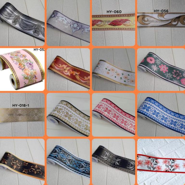 Ł LIS BORDER wallborder / lis dinding wallpaper sticker pembatas dinding ukuran 10 cm x 10 m ㊥