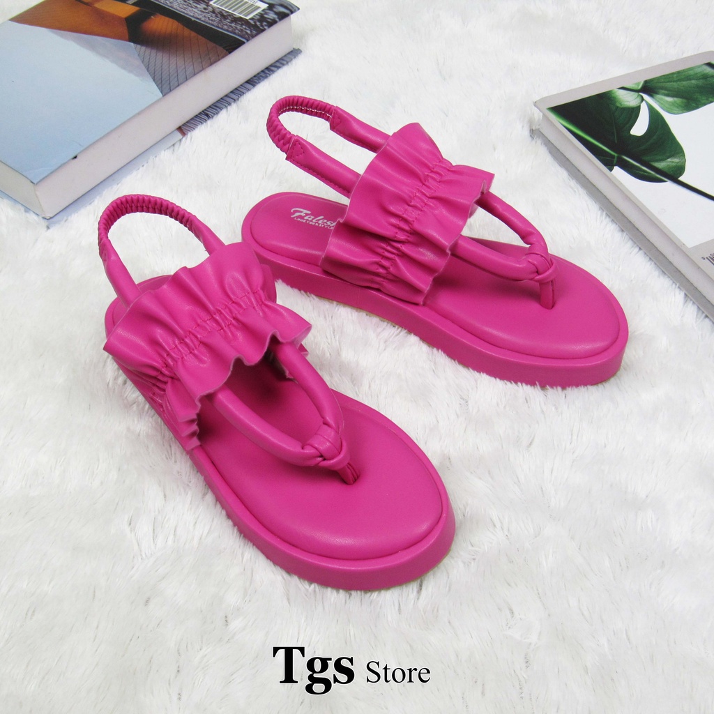 Sandal Slop Wanita Jepit Kerut Hitz Kekinian ZL-02