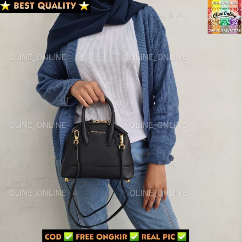 [oline_online] 12.22 tas harmonee gradasi colorful orange sunset holographic pink beige cream green blue harmoni ck harmony dome satchel small mini size bag shoulder bag