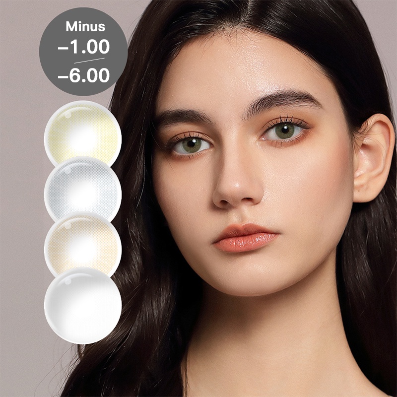 [✅COD] Softlens Minus (-1.00 s/d -8.00) Softlens Normal, Soflen Gray Soflen Minus Diameter 14.2MM Icy Gray/Graphite/Ochre/Amber