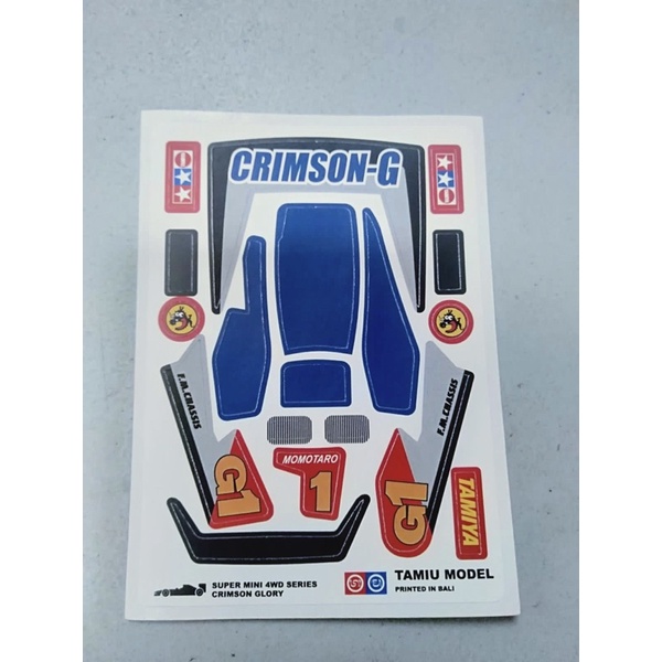 Sticker Decal Tamiya Mini 4WD Crimson Glory by Tamiu Model