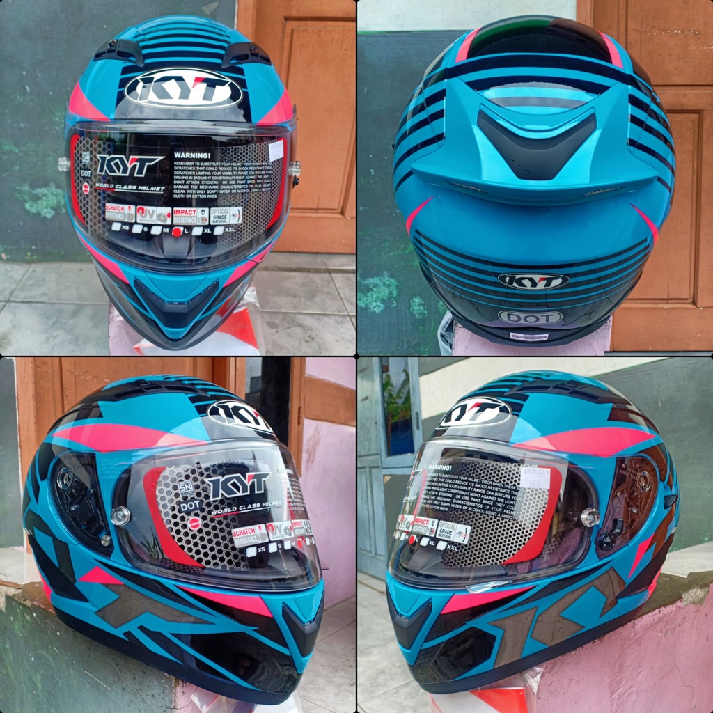 helm kyt falcon fr radiant dky blue fuxia