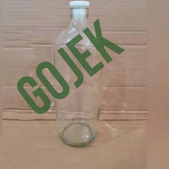 Jual HARGA GROSIR >> Botol Kaca 1 Liter + Tutup Plug Bening Baru ...