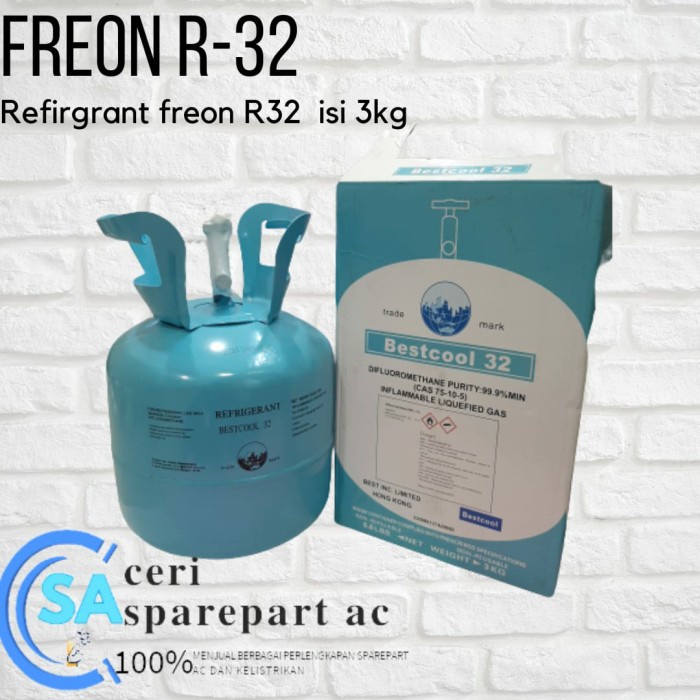 Jual REFRIGERANT R32 FREON AC ISI 3KG TABUNG MINI Shopee Indonesia