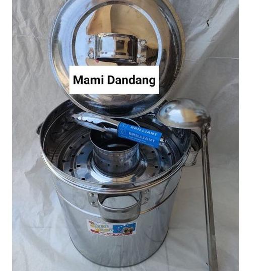 Harga Spesial Dandang bakso besar 30cm stainless/Almunium