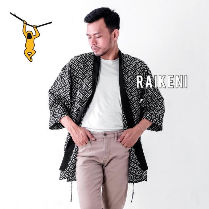Sw Raikeni Kimono Batik | Kimono Jepang | Jaket Kimono Pria | Jaket Batik