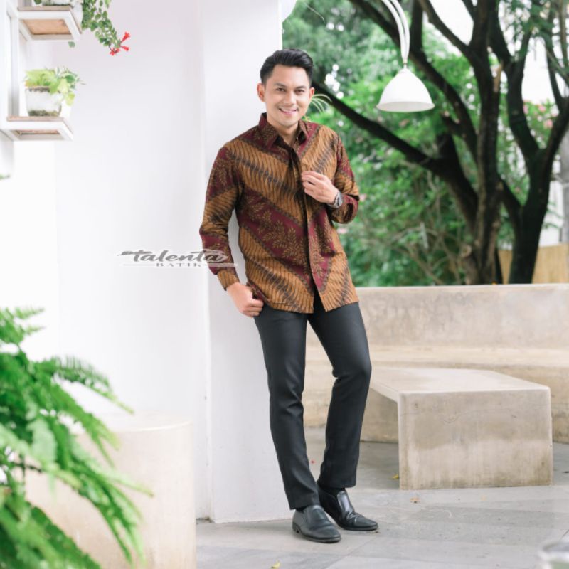 Batik PPREMIUM katun halus baturaden Coklat marun