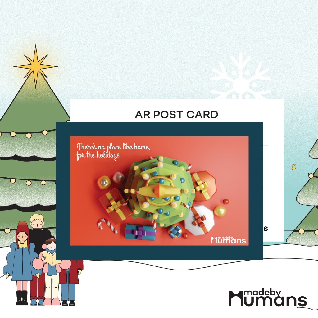 

Kartu Ucapan Natal Christmas Postcard AR: Christmas Tree