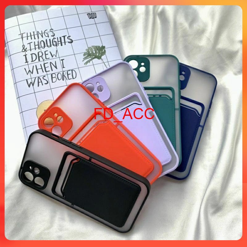 [ Xiaomi Redmi 9 / 9A / 9C / 9T ] Case Gingle Card Slot Holder Kartu / CASE PENYIMPAN KARTU / CASE C