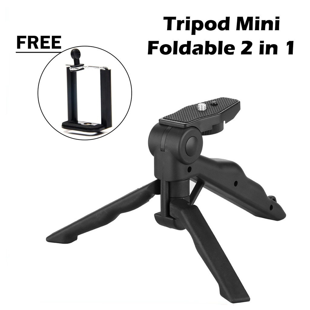 Tripod Mini New Handle Grip Vlog Portable Phone Holder Folding Monopod Stabilizer Telescopic AH061- XOBOX