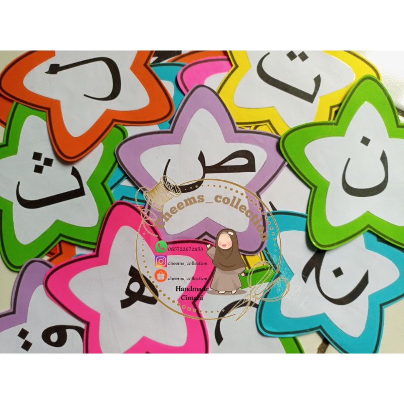 RB Hiasan Dinding Kelas Abjad Hijaiyah Angka Laminasi