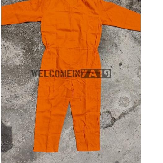 Promo Wearpack / Baju Mekanik / Jumpsuit Overall Pria / Baju Praktek / Baju Bengkel Oranye