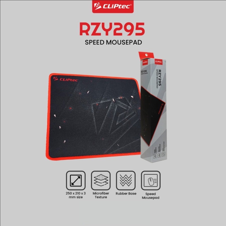 MousePad CLIPtec RZY295 Box - Mouse Pad Antislip Rubber CLIPtec RZY295