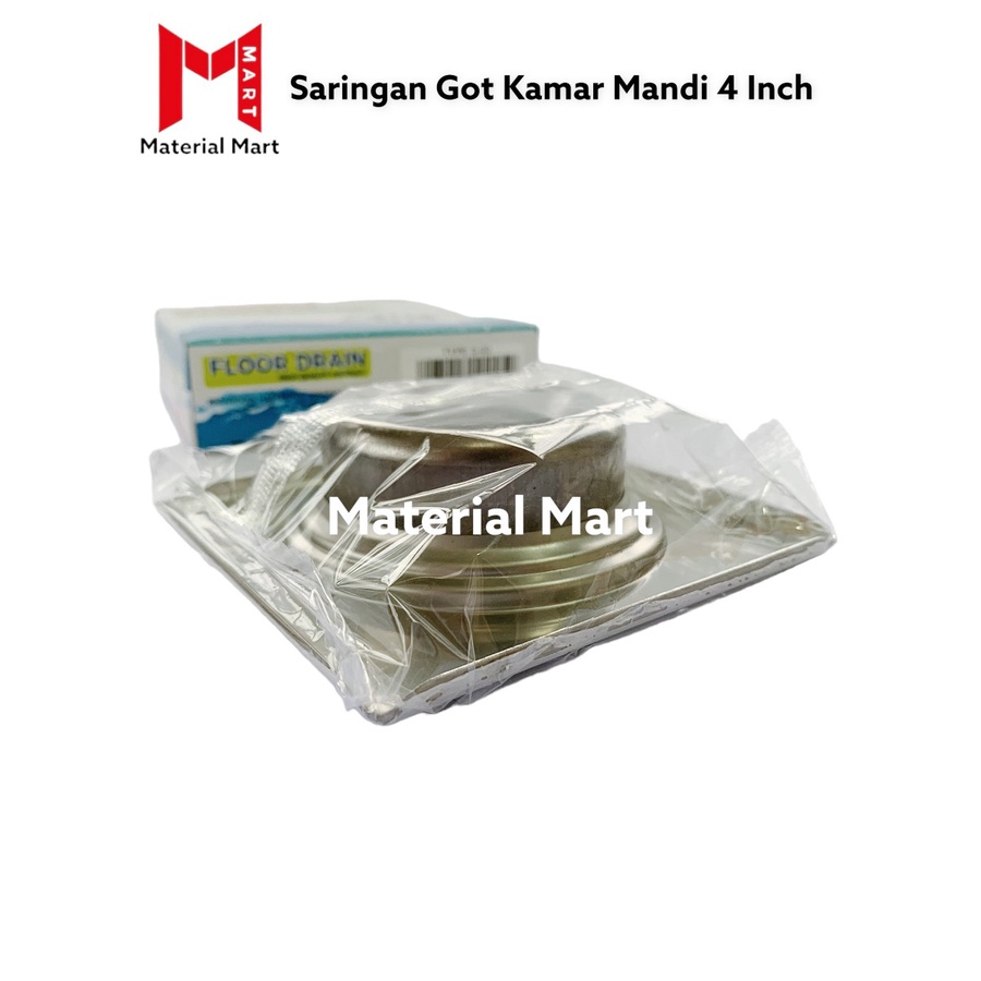 Saringan Got Kamar Mandi 4 Inch | Floor Drain 4&quot; | Saringan Got WC | Material Mart