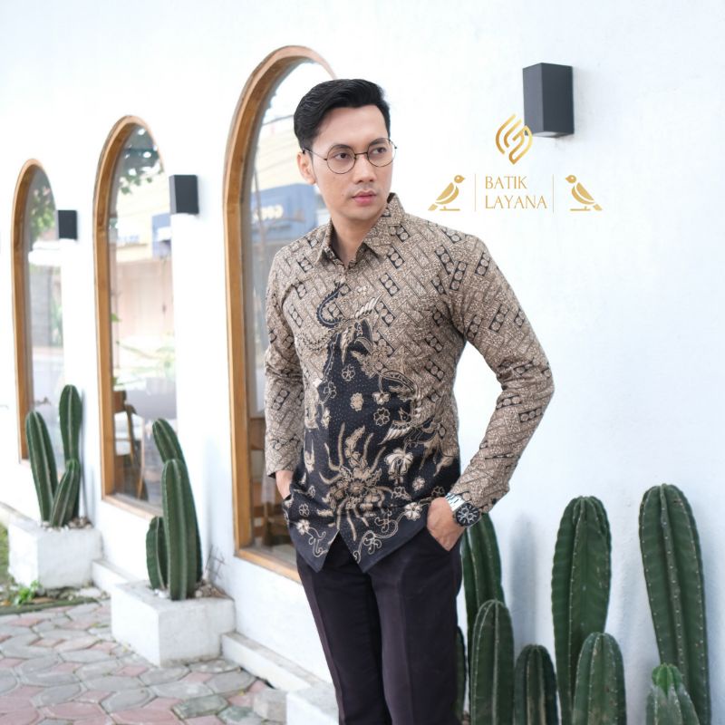 Kemeja Batik Damar Wulan Slimfit Full Puring Baju Formal atau Nonformal