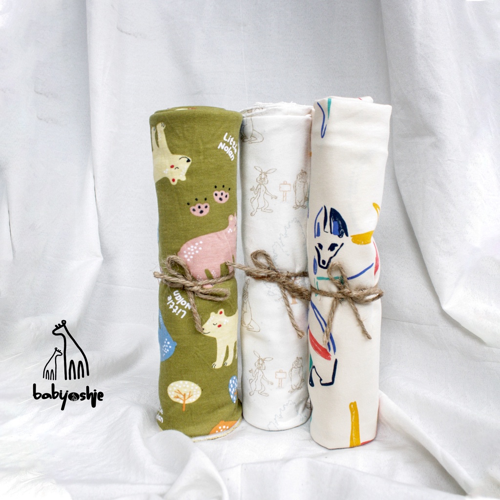 bedong bayi katun premium by babyoshie 3 pcs