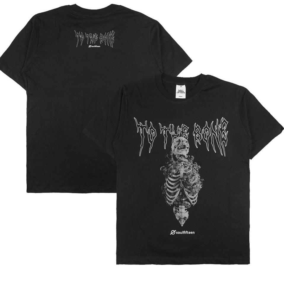 Tren Terbaru Soulfifteen Tshirt Bone soul - Black Kaos Pria