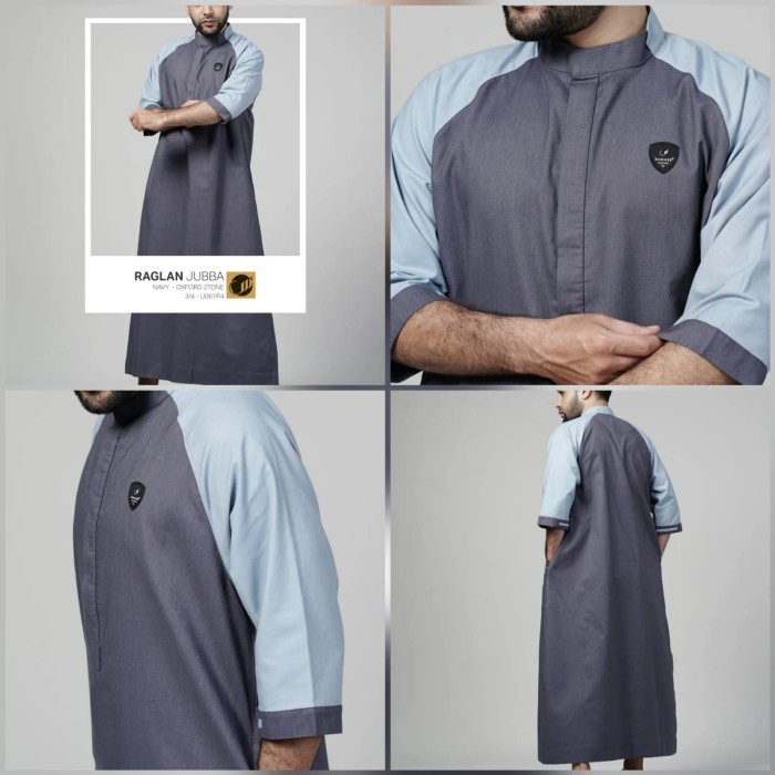 {FamilyStore} SAMASE Jubba Raglan U-061P - Navy S Berkualitas