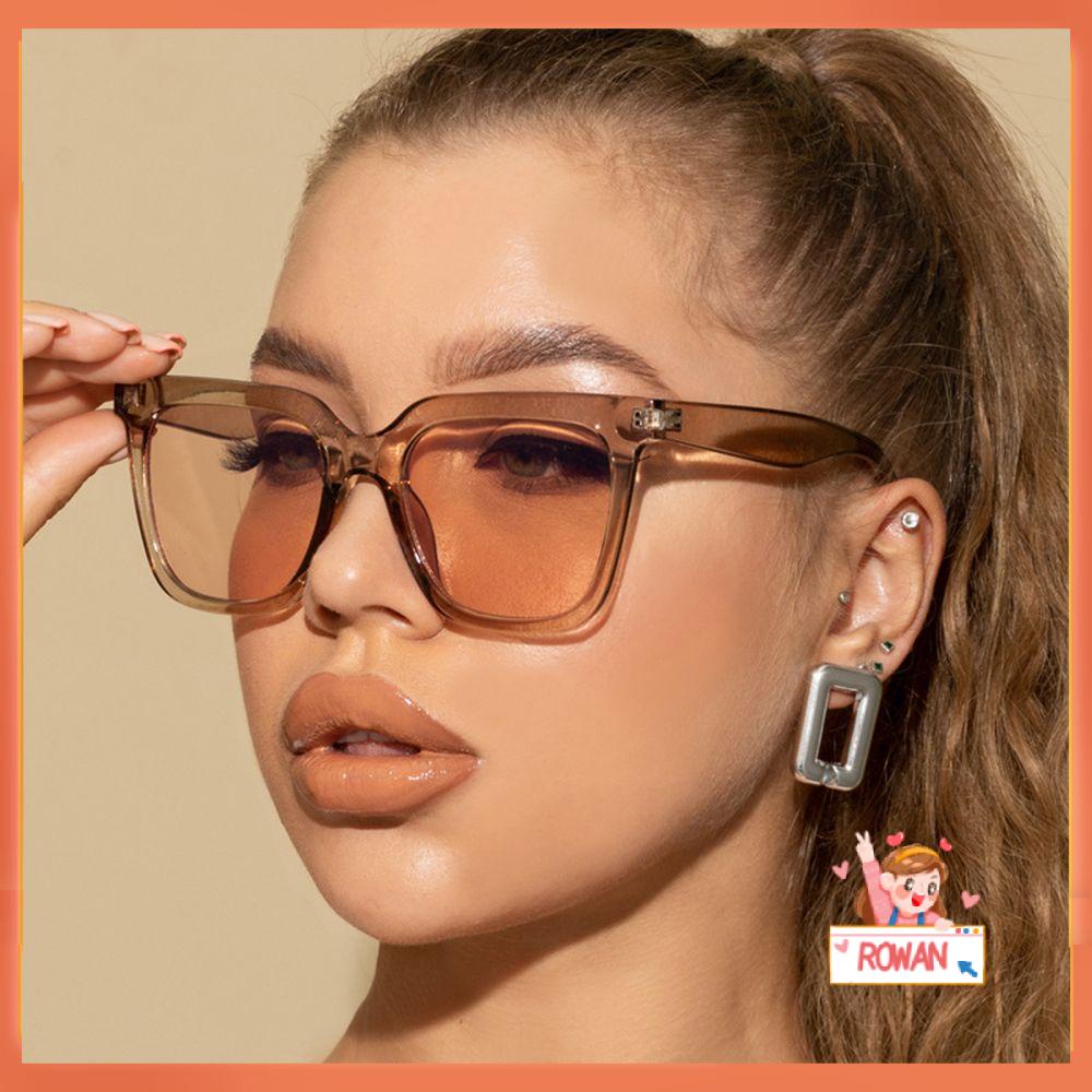 R-flower Fashion Sunglasses Fashion Ins Populer UV400 Vintage Perempuan Kacamata Kotak