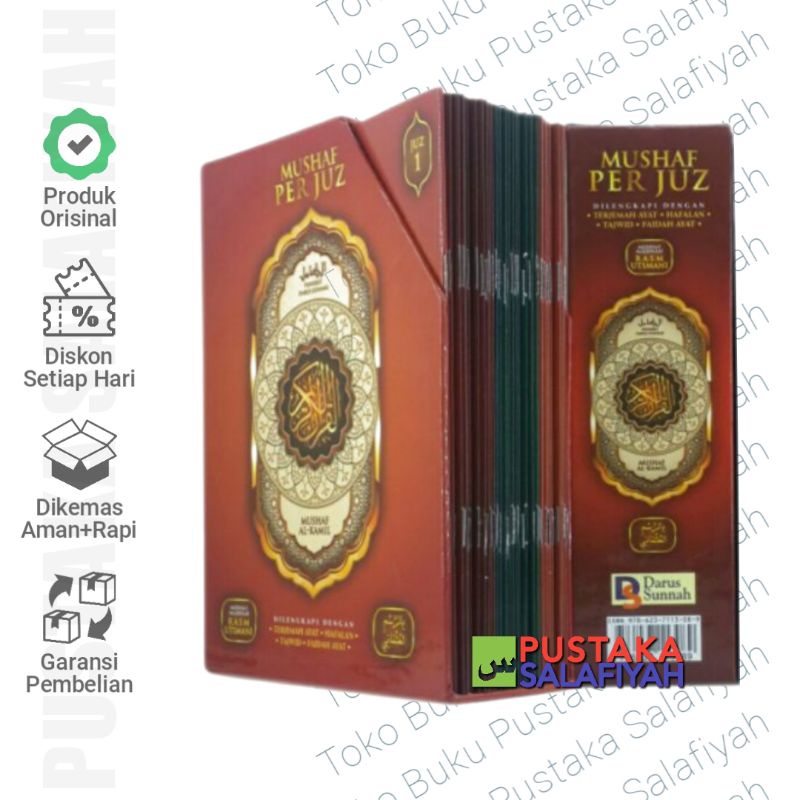 Mushaf Al-Kamil A5 Per Juz Hafalan Terjemah Tajwid - Al-Qur'an ukuran Sedang - Darus Sunnah