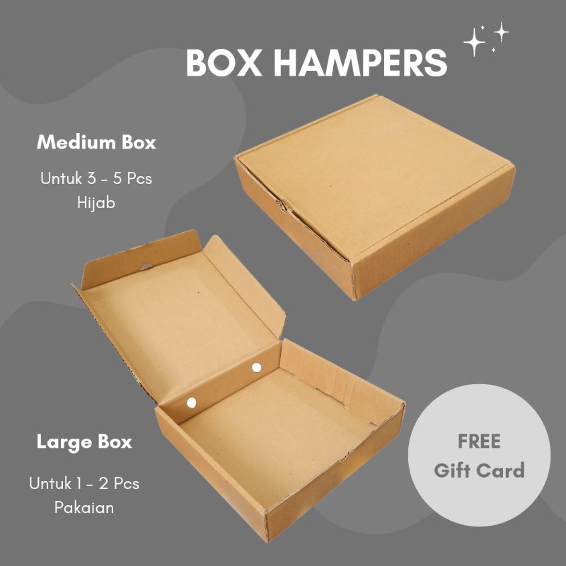 

Box Hampers || Gift Box || Kotak Kado FREE Kartu Ucapan & FREE bubble wrap