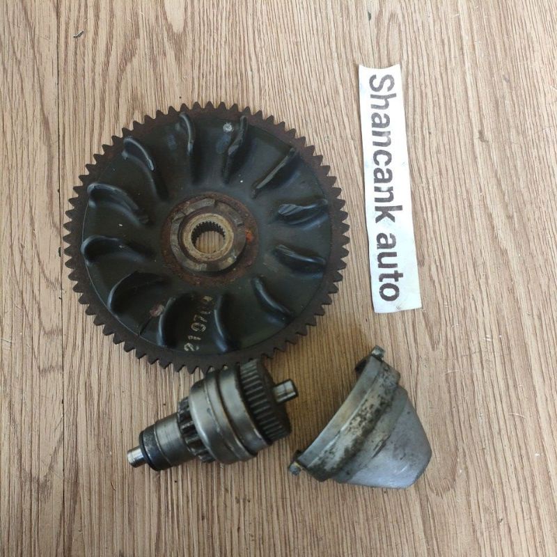 kipas, gigi stater, pinion, tutup pinion Assy KVB, Vario 110 lama, Vario Agnes, cw original copotan