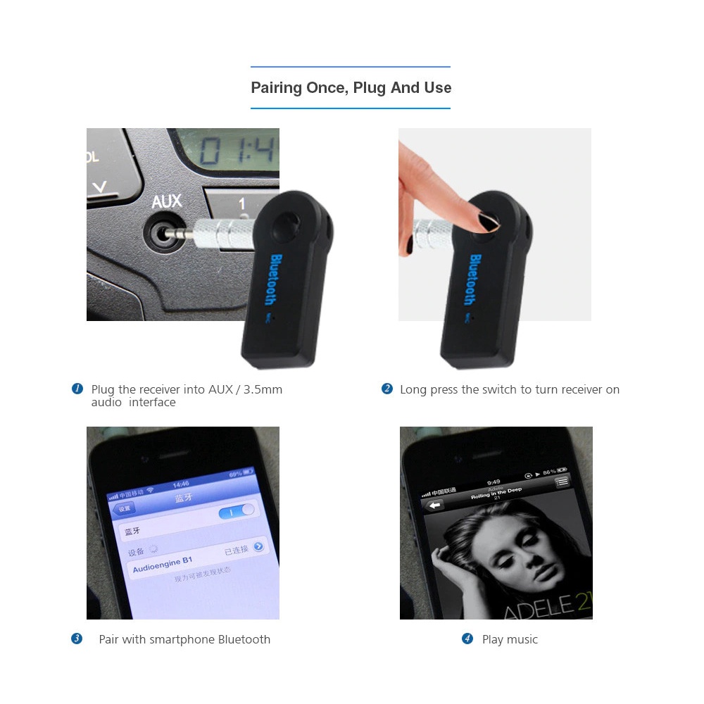 Bluetooth Receiver CK05 Jack Audio 3,5mm Bluetooth Mobil Wireless audio Car
