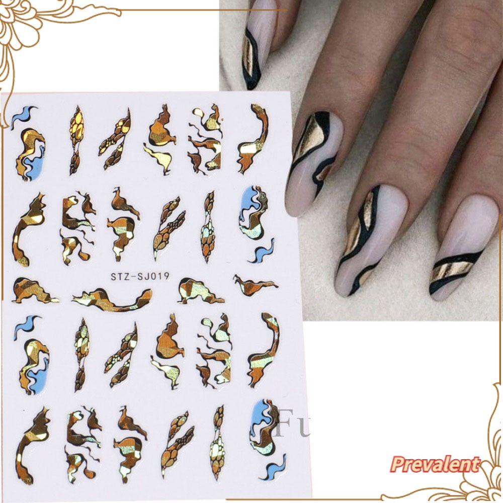 Preva Stiker Nail Art DIY Perekat Diri Manicure Decor Aksesoris Perhiasan Kuku