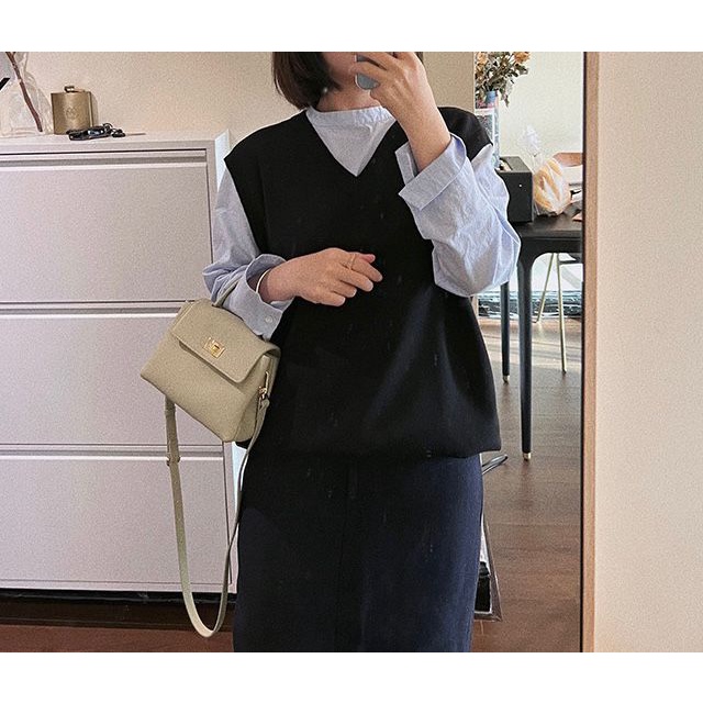 Tas wanita selempang panajang handle cantik FT52 18.5 x 7.5 x 13.5 cm