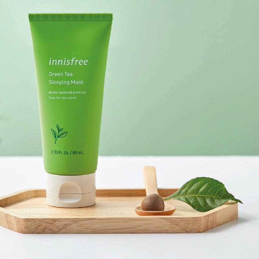 Diskon✔️[innisfree] Green Tea Sleeping Mask 80ml - Masker Wajah|RA7