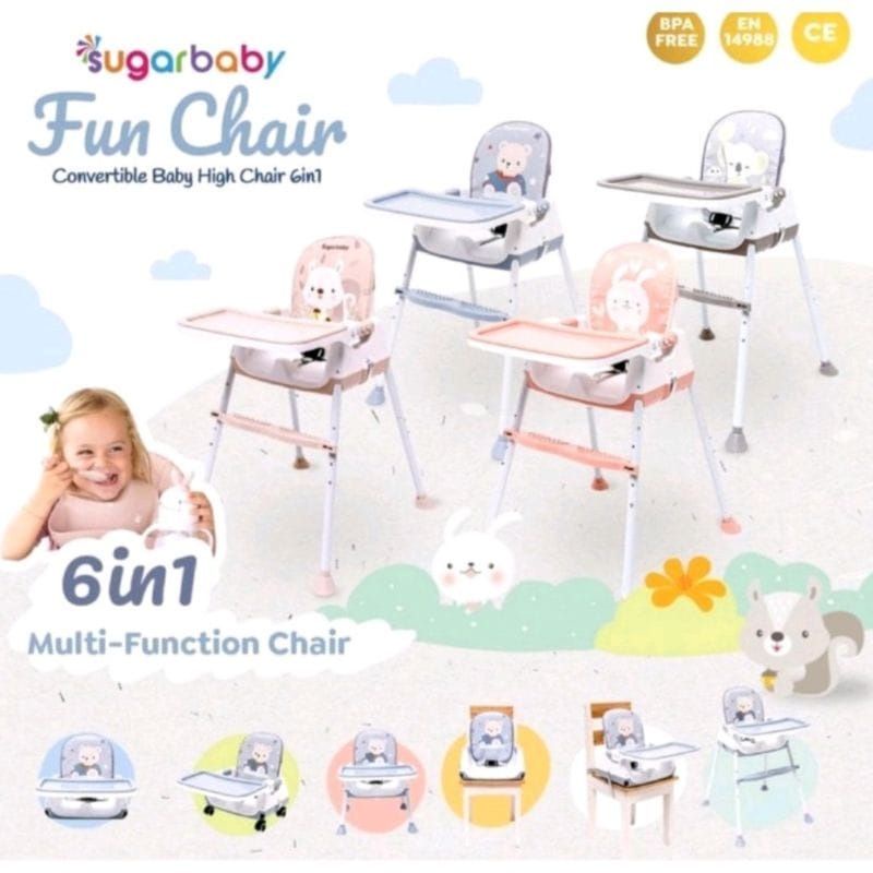 SUGAR BABY  FUN CHAIR / KURSI MAKAN BABY | KURSI MAKAN MURAH