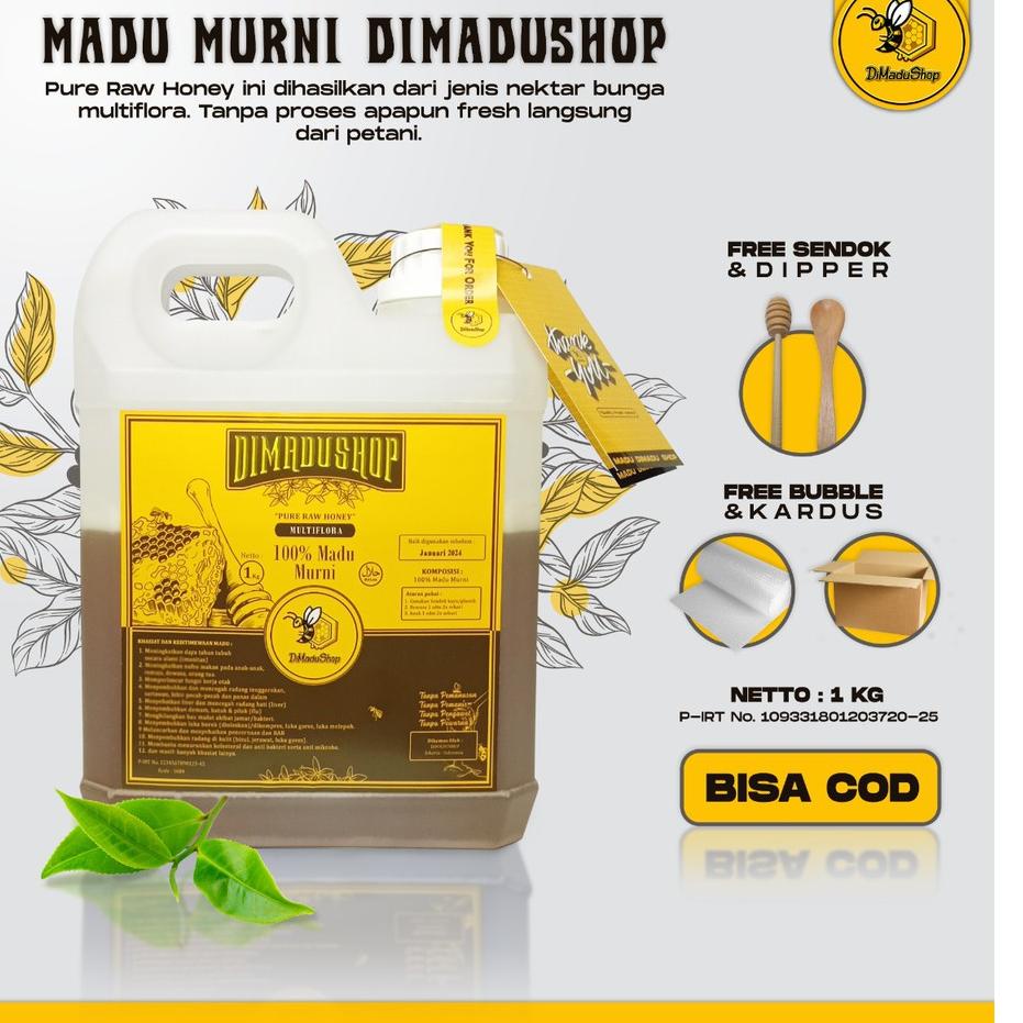 

az✯Bestseller Madu Asli - Madu Murni 1kg Nektar Multiflora 100% Pure Raw Honey 90 ✯