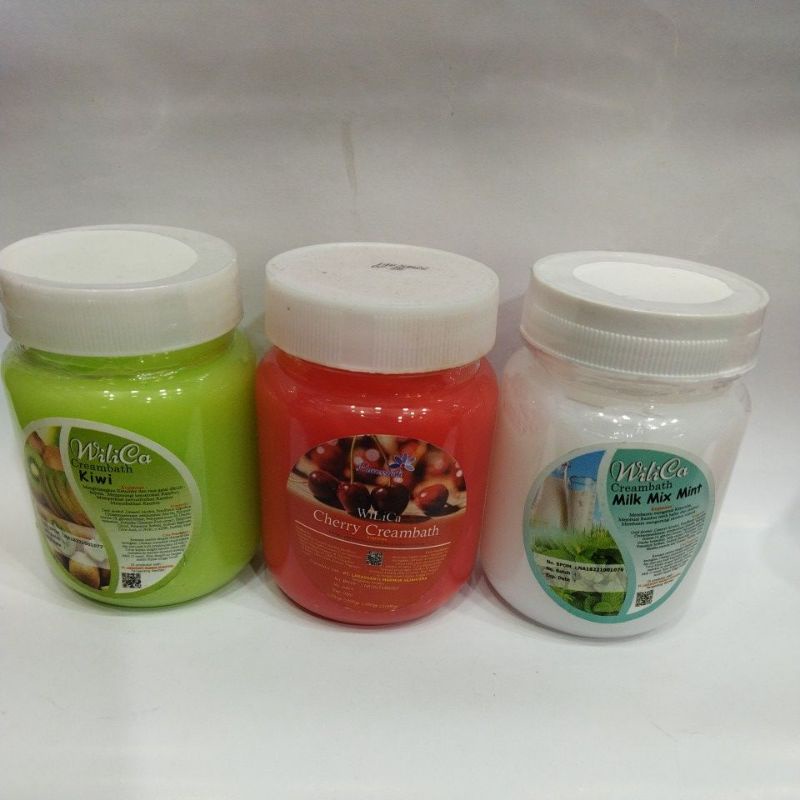 WILICA CREAMBAT BUAH || WILICA CREAMBATH KIWI || WILICA CREAMBAT CHERRY || WILICA  CREAMBATH MILK MIX MINT