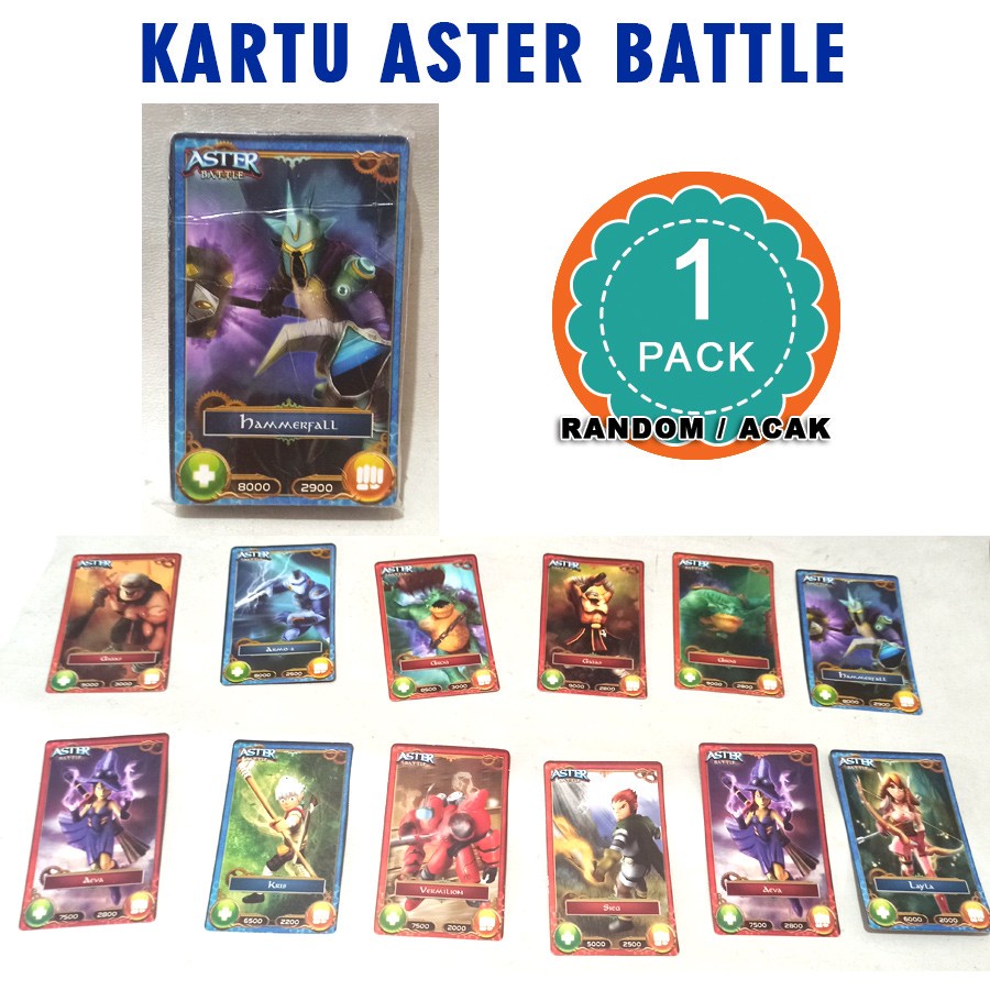 

Kartu Aster Battle pack 50 kartu - random model