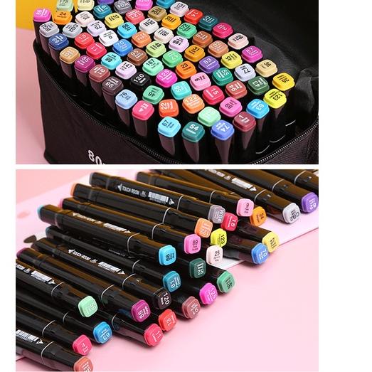 

Good product 4.4 touch 80/60/48/36/24/12 Colors Twin Tip Pen Marker Set Dual Head Oily Alcoholic Sketch Markers Brush Pen For Draw Manga Animation Design Art Supplies VAC3