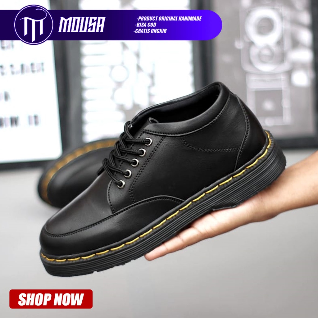 Sepatu Formal Pria Kasual Casual Hitam Low Boots Kulit Sintetis Mousa King