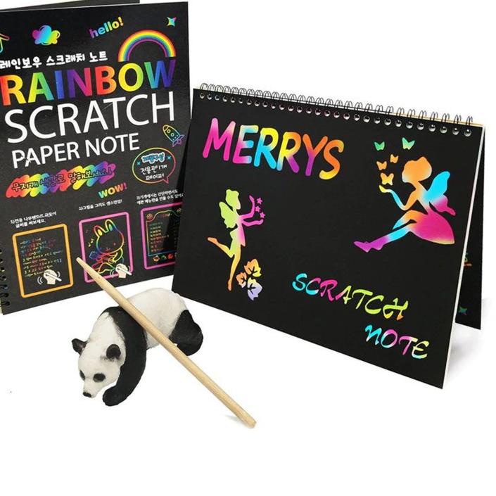 

LLA150 Magic Color Rainbow Scratch Paper Note book 19X26cm |