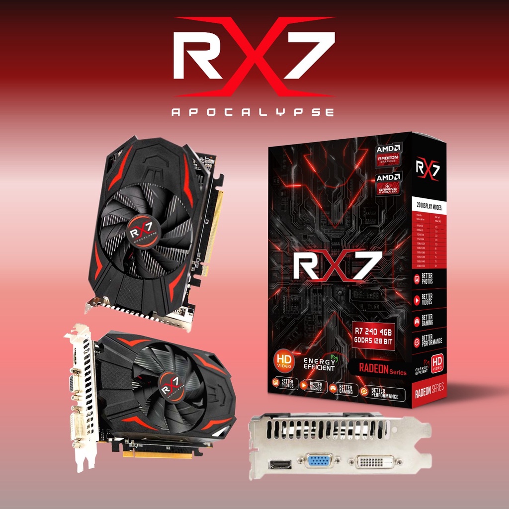 VGA RX7 R7 240 4GB GDDR5 128 BIT REAL CAPACITY RESMI