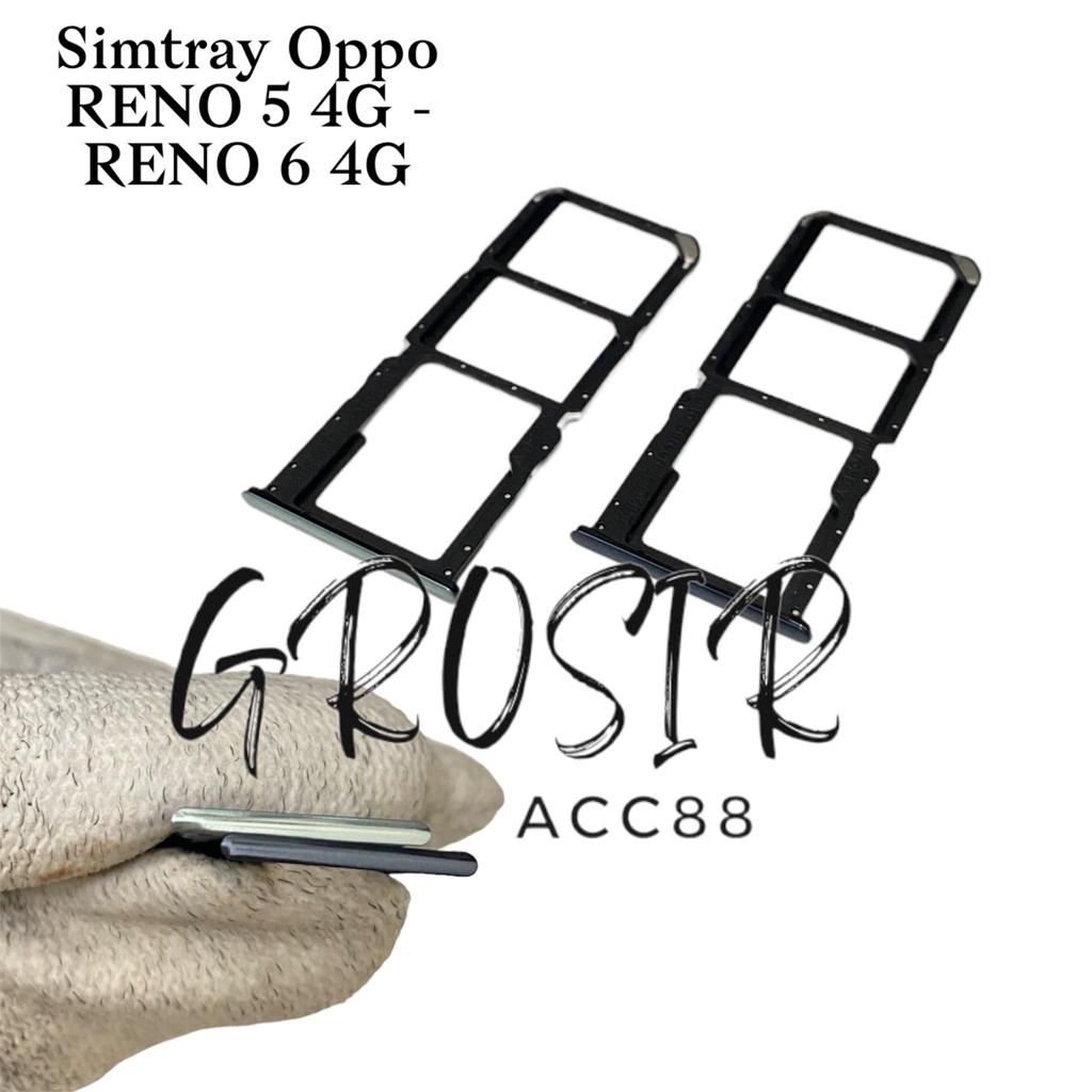 Simtray Simlock Slot Sim Tempat Dudukan Kartu Simcard Reno 5 4G / Reno 6 4G Original