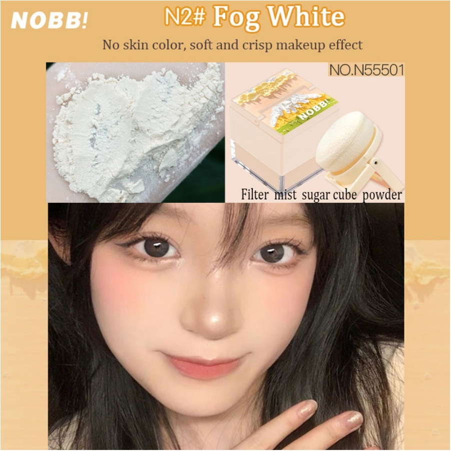 [BPOM][100%ORI&amp;READY]NOBB！Filter Soft Fog Small Cube Sugar Loose Powder -Oil Control Brightening Loose Powder N55501