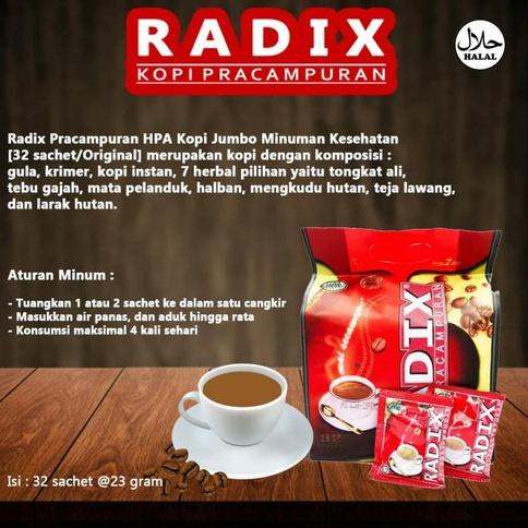

Nikmati Kopi Radix Premix Coffee Kopi Pracampuran Mai Secawan isi 32Sachet HPA Malaysia Original .,..,.,,,,.,