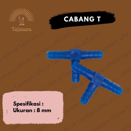 CABANG T BIRU / CABANG SELANG SPAREPART TEMPAT MINUM AYAM OTOMATIS