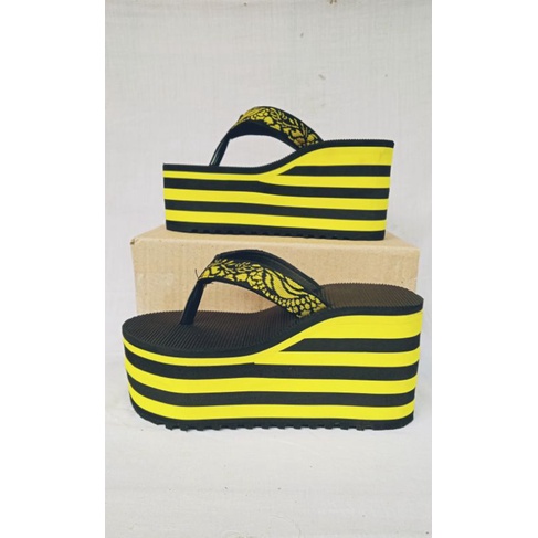 SANDAL WEDGES WANITA TINGGI 10CM