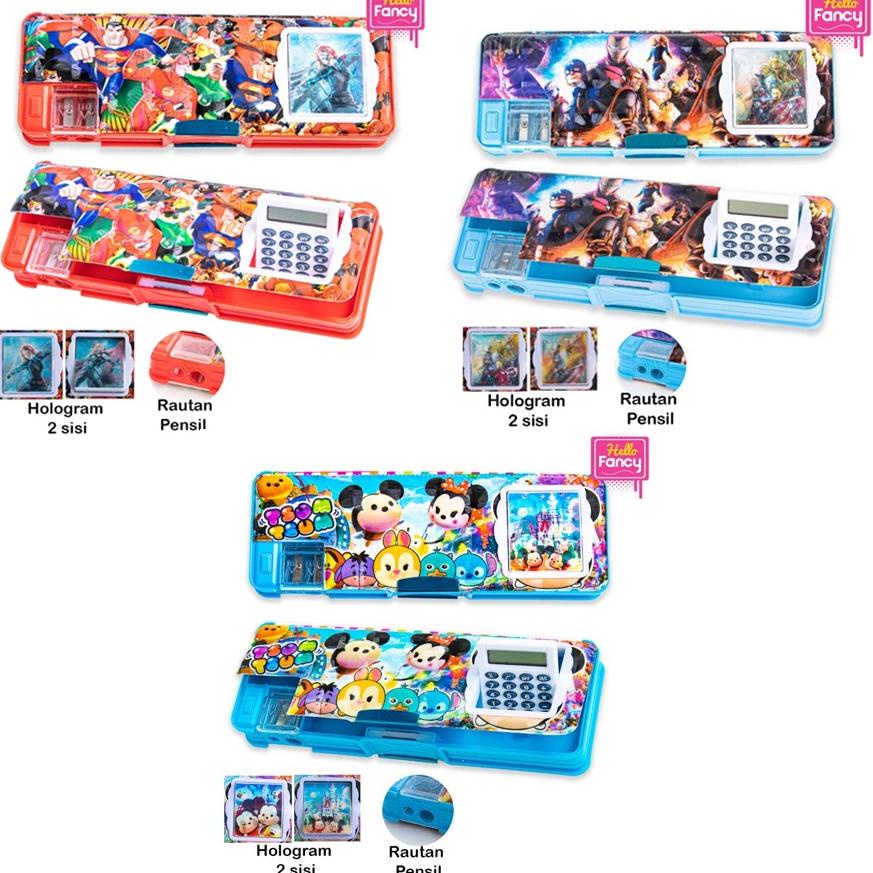 

(E-P7P➸) Tempat Pensil Magnet Karakter + Kalkulator / Kotak Pensil CC-7806 proses cepat