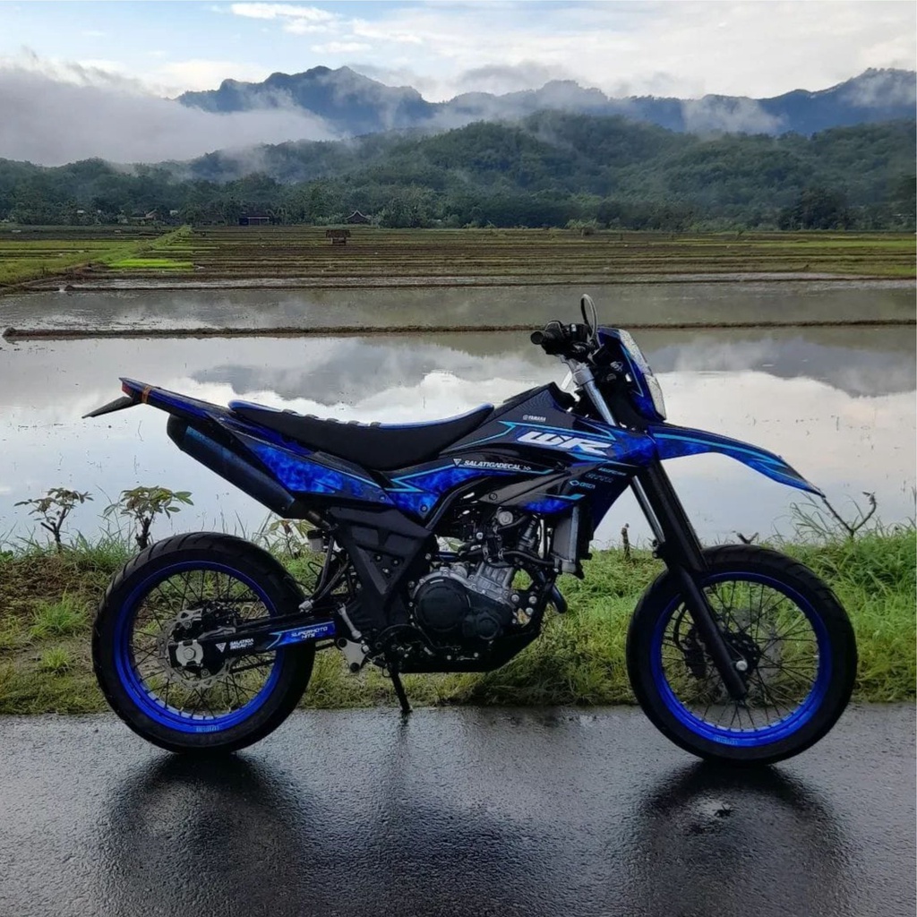 Decal WR 155 Biru Hitam Full Body Supermoto