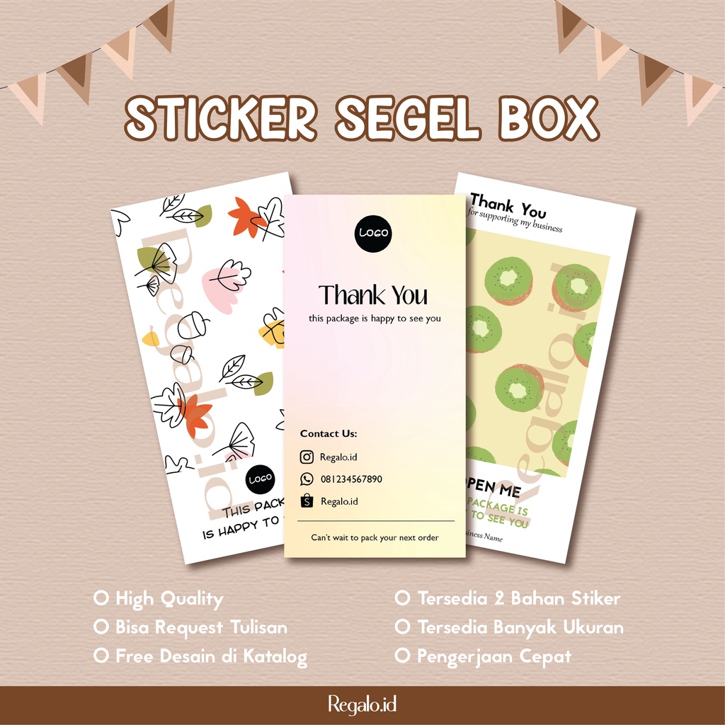 [Sticker Segel Packaging] Sticker Seal Packaging | Sealing Box | Stiker Packing | Custom Sticker