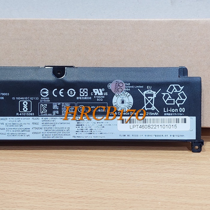 Baterai Batre Laptop LEN ThinkPad T460S Series 01AV406 00HW025 -Pendek -HRCB