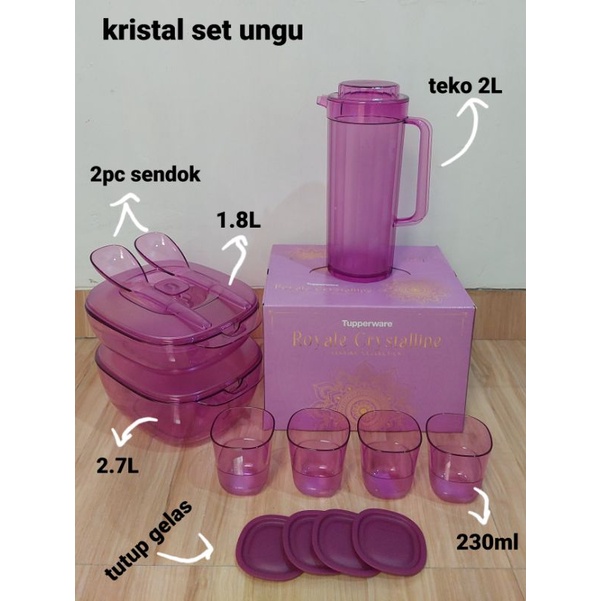 ORI YO TUPPERWARE KRISTAL SET UNGU