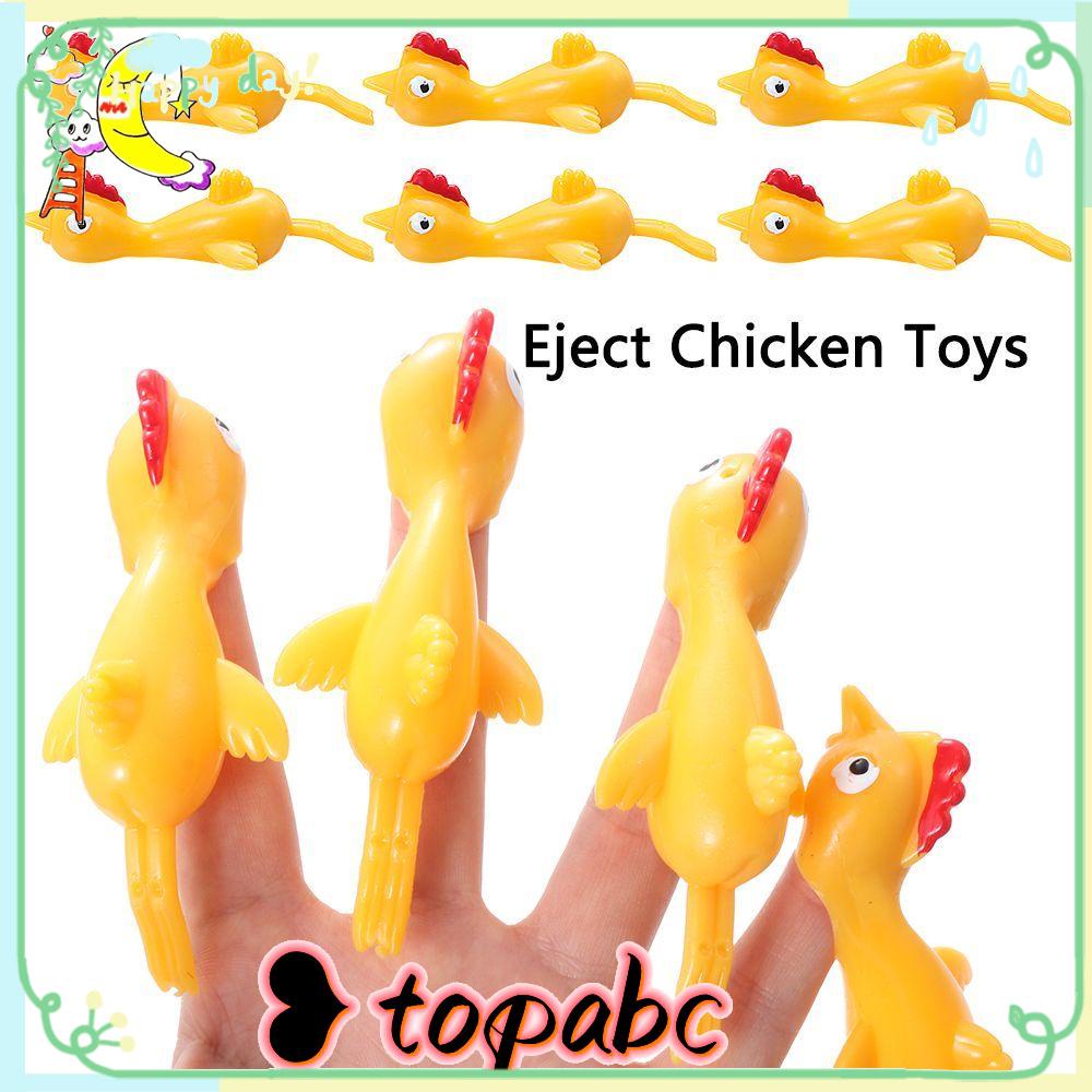 Top 1-20PCS Karet Terbang Ayam Karet Empuk TPR Novelty Mainan Fun Sticky